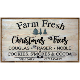 Fresh Cut Christmas Tree Wood Sign - Custom Creations of Jacksonville