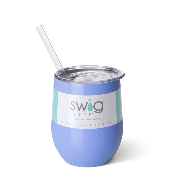 Personalized 12 oz Swig Wine Glass - Powder Coated - Customized Your Way  with a Logo, Monogram, or Design - Iconic Imprint
