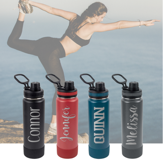 Name & Initial Personalized 13 oz Reduce Frostee Water Bottle - Aqua